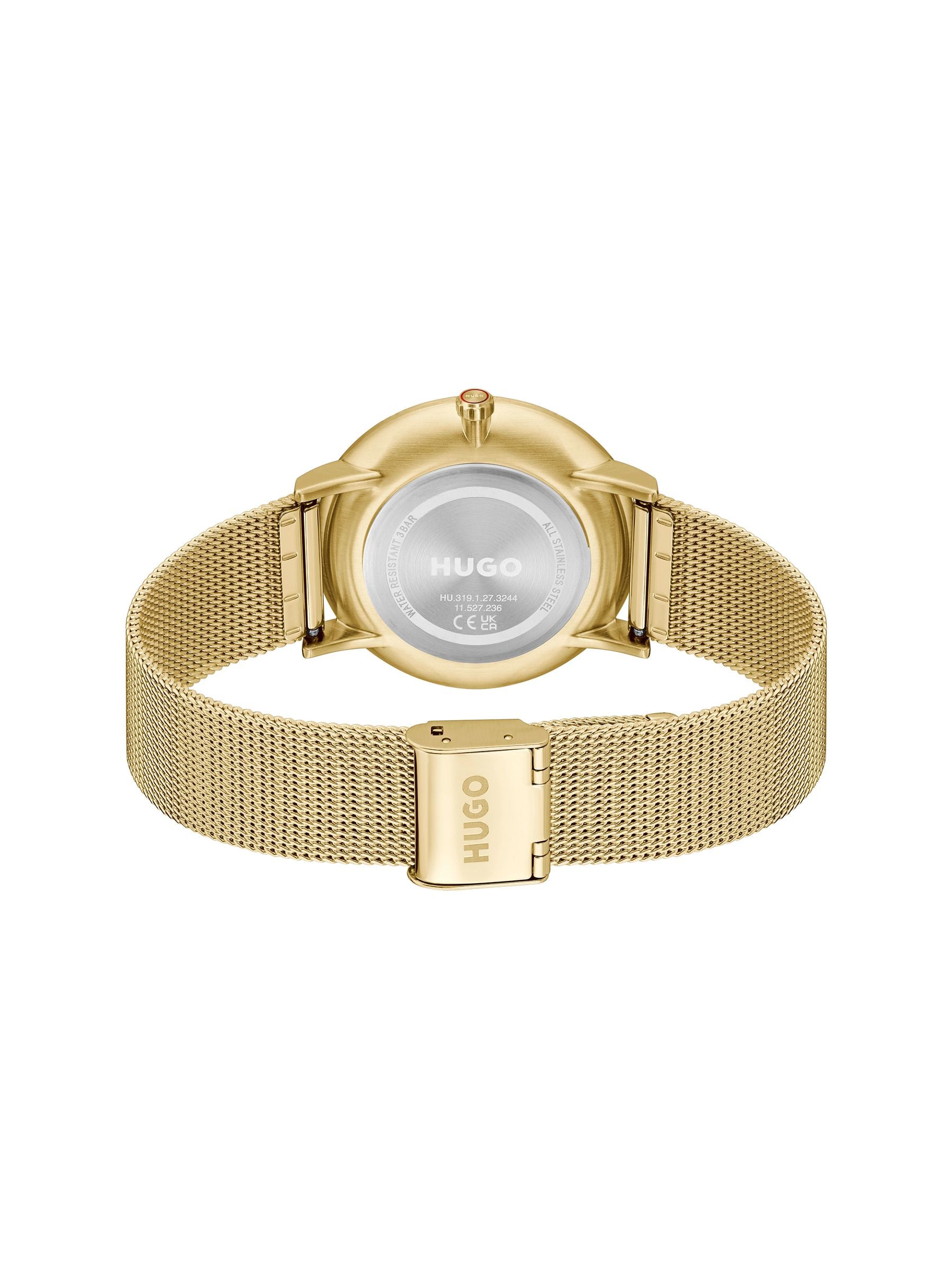 HUGO gold tone mesh bracelet watch 40mm, UK version