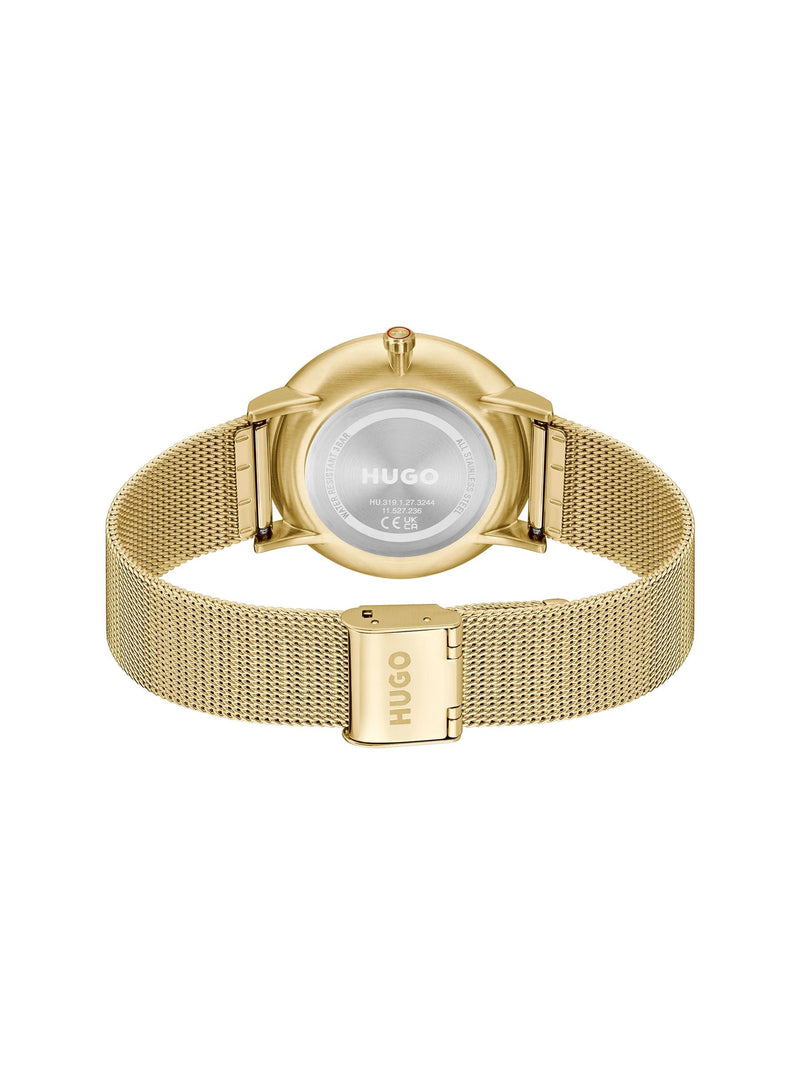 HUGO gold tone mesh bracelet watch 40mm, UK version