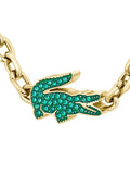 Lacoste gold tone Arthor IP link necklace, imported from the UK