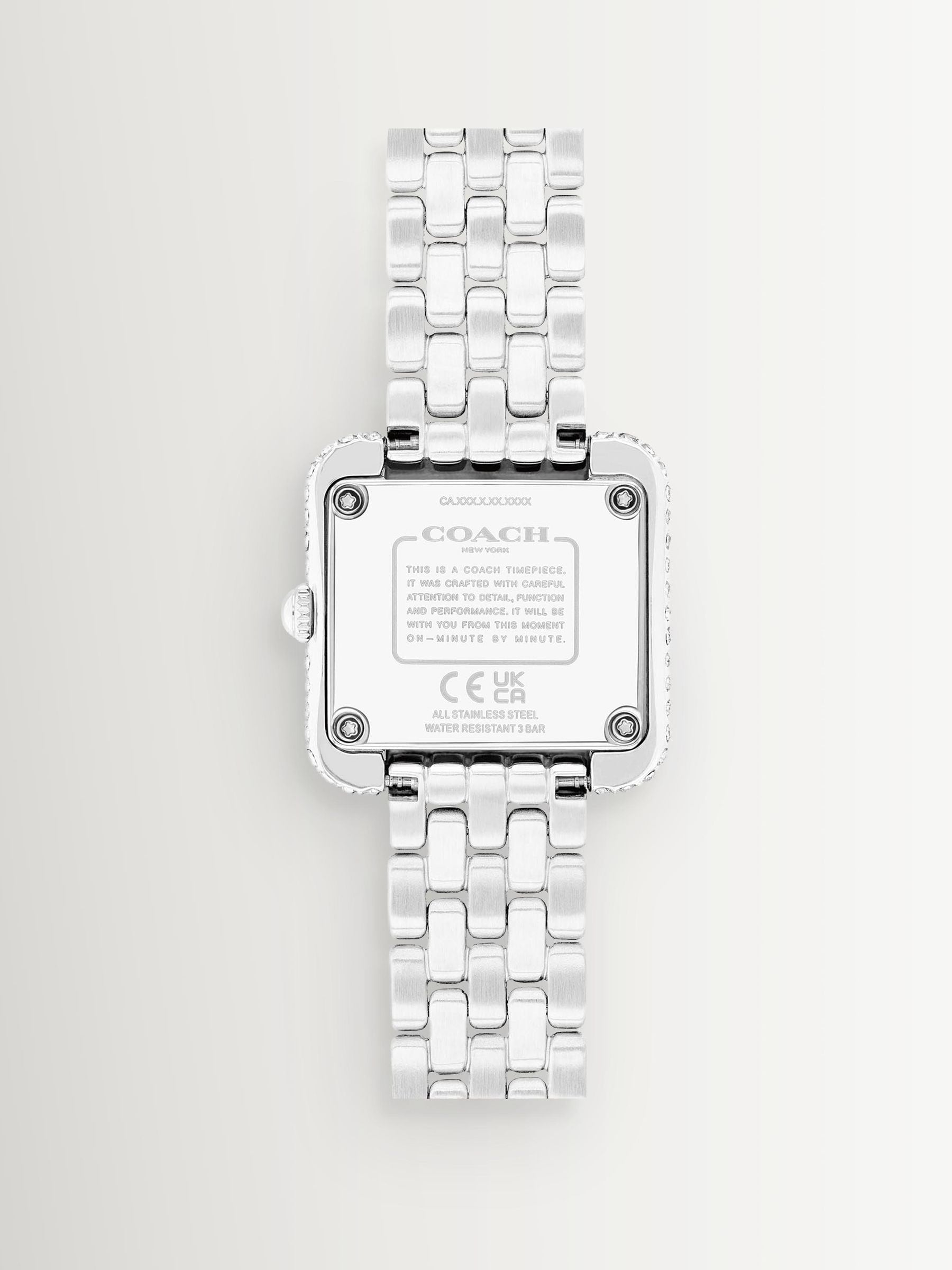 Coach Cass stainless steel crystal dial watch, imported from the UK