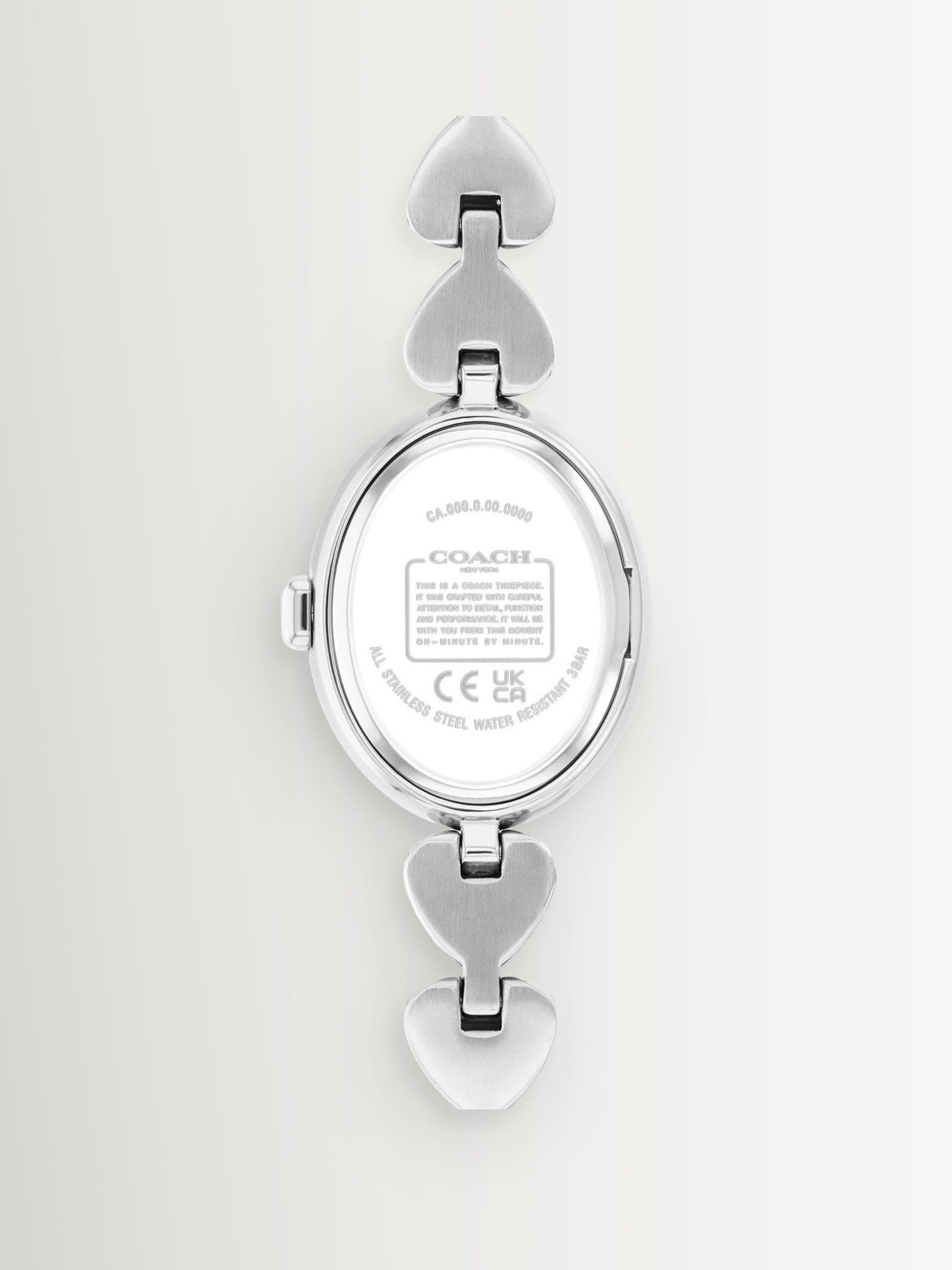 Coach Silver Tone Sammy Heart Bracelet Watch 22mm, UK version