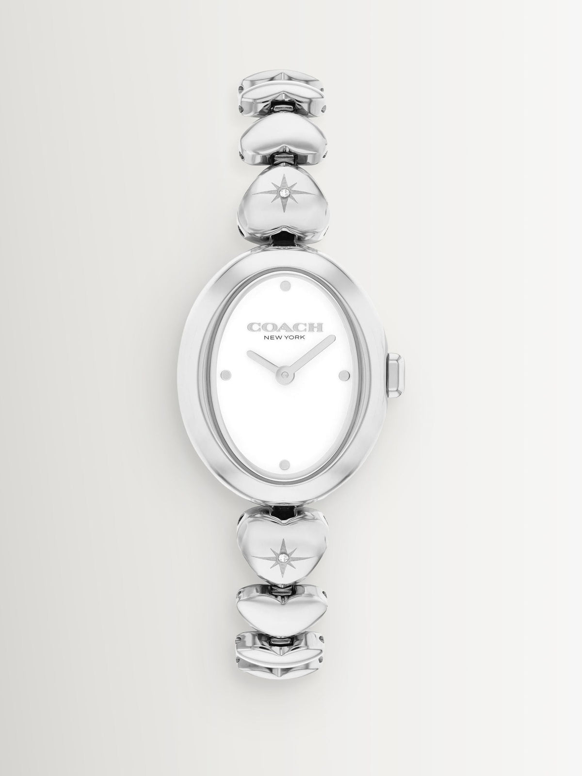 Coach Silver Tone Sammy Heart Bracelet Watch 22mm, UK version