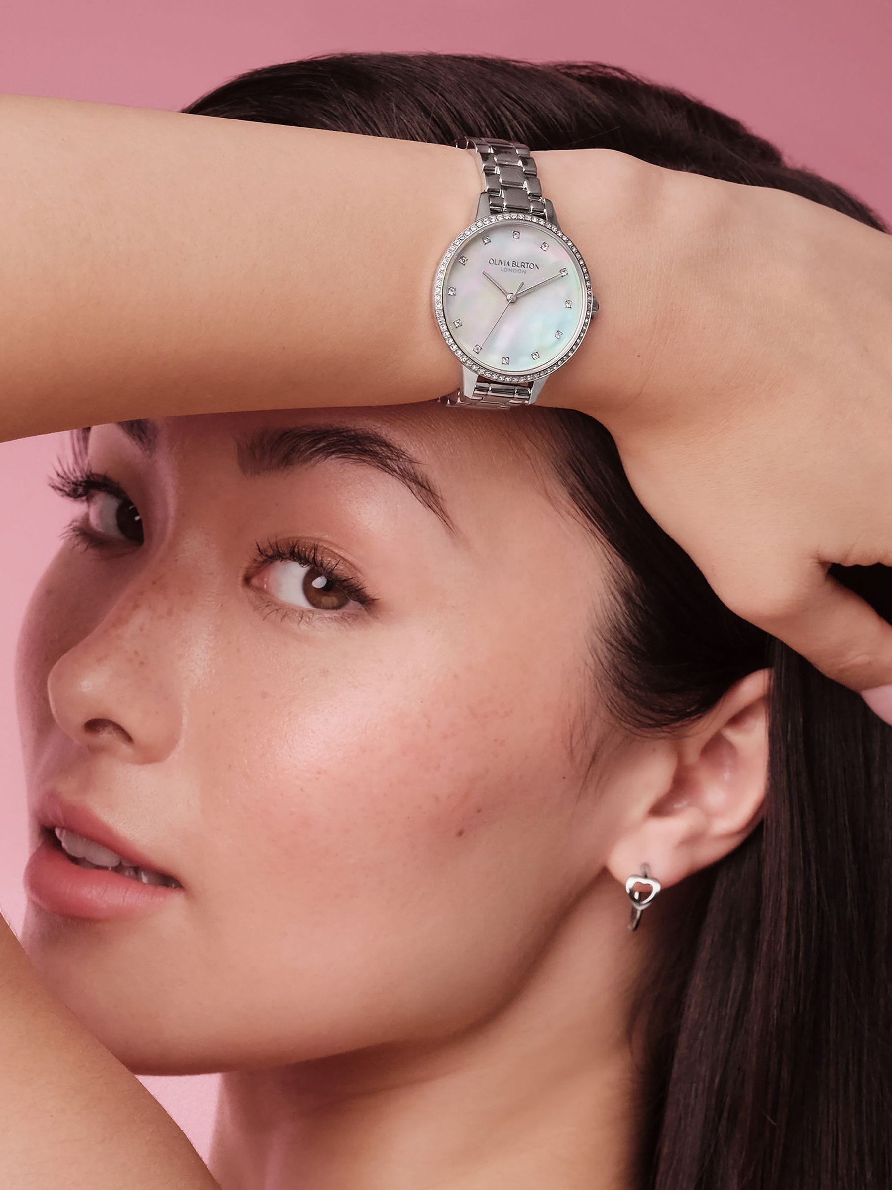 Olivia Burton Silver Tone Capitivate watch 34mm (British brand)