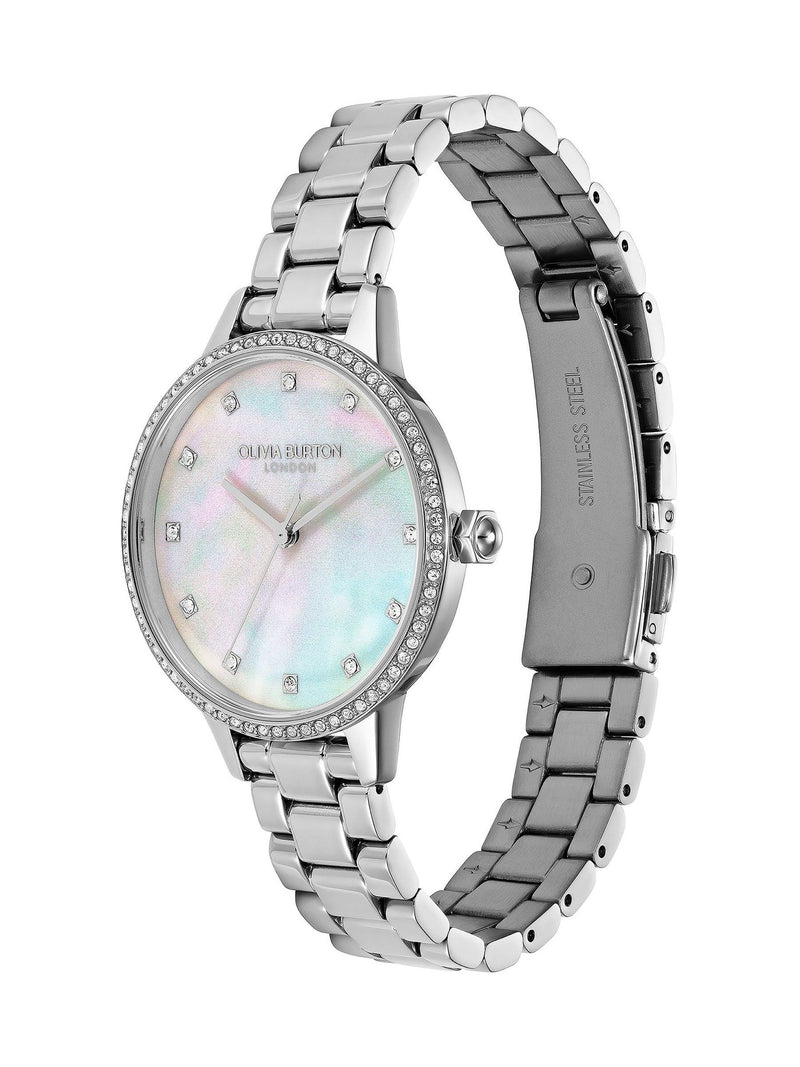 Olivia Burton Silver Tone Capitivate watch 34mm (British brand)