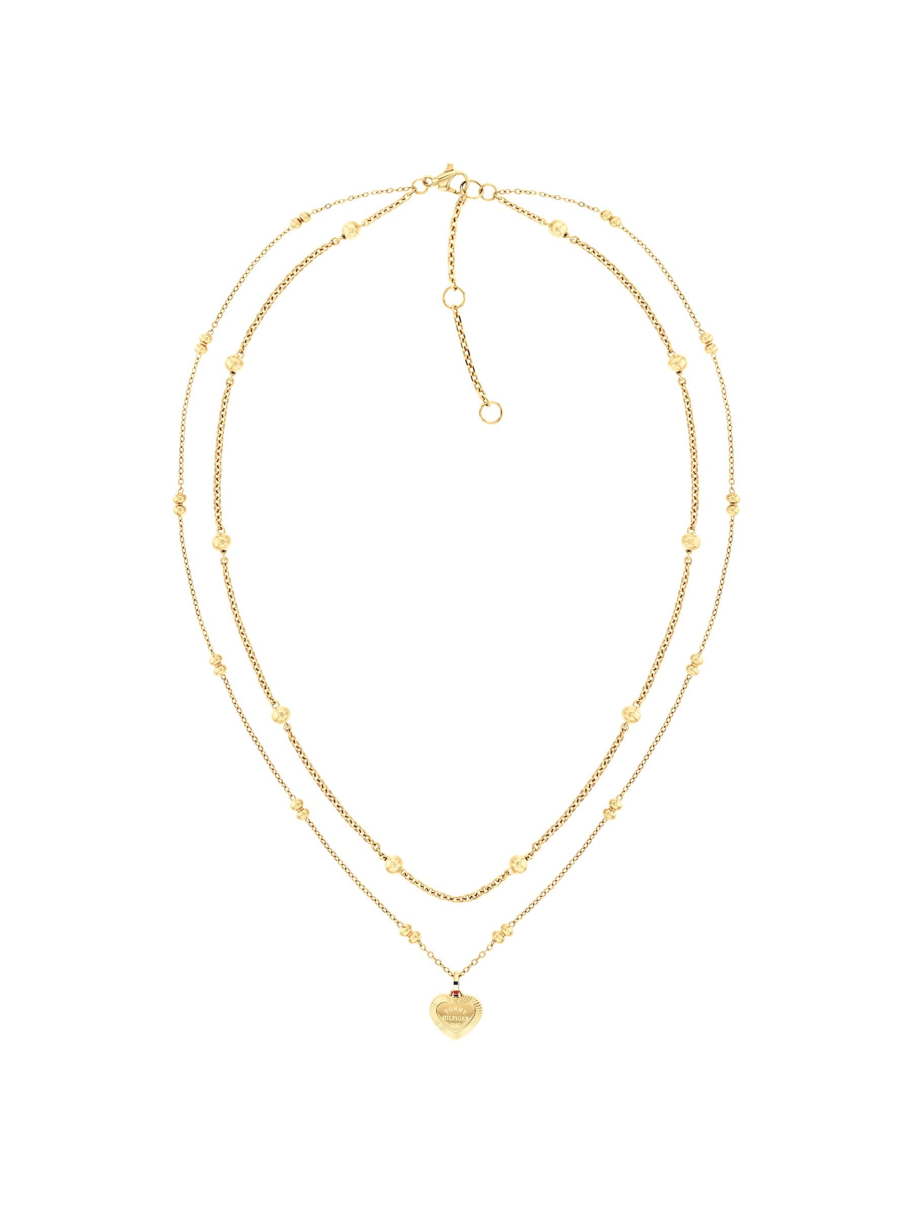 Tommy Hilfiger gold plated layered chain necklace, imported from the UK