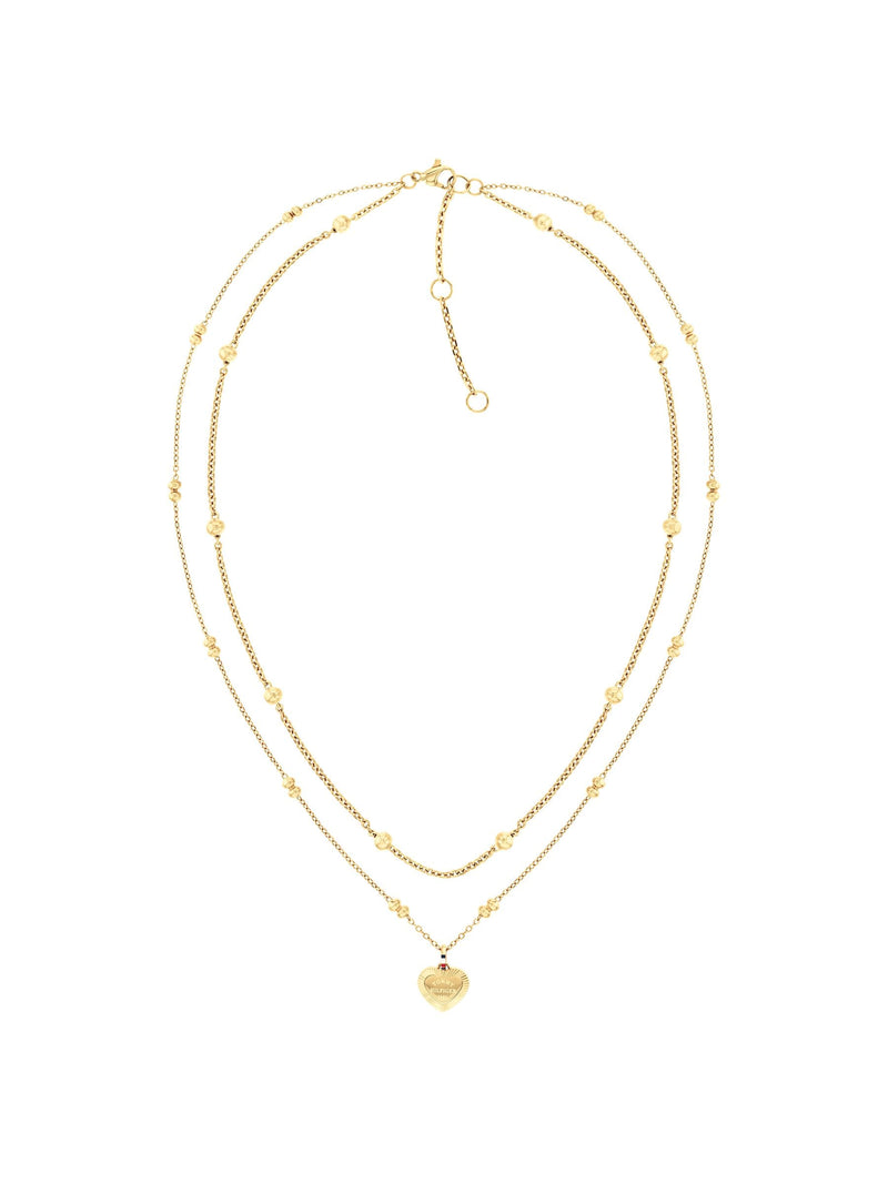 Tommy Hilfiger gold plated layered chain necklace, imported from the UK