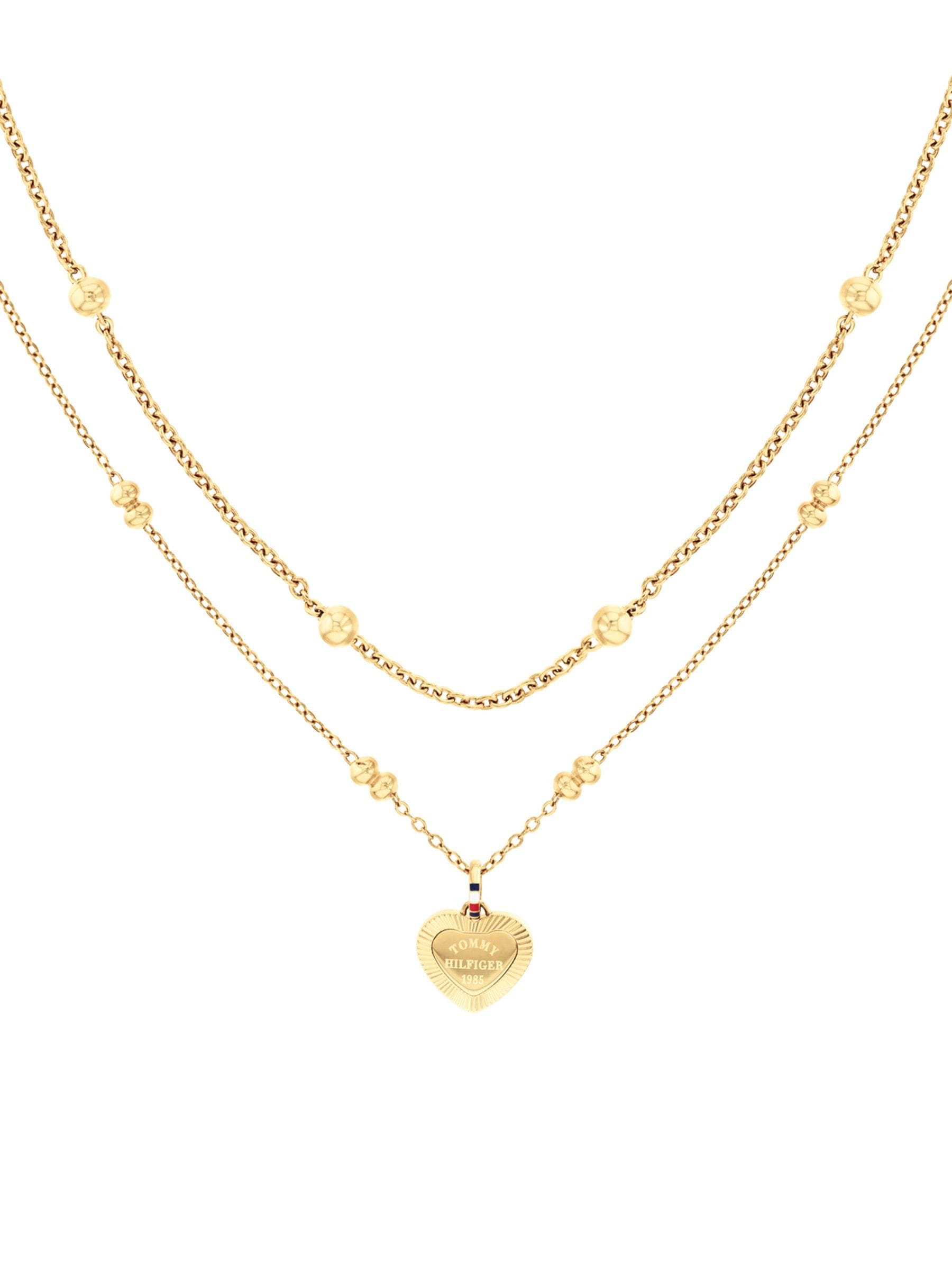 Tommy Hilfiger gold plated layered chain necklace, imported from the UK