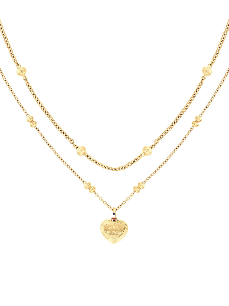 Tommy Hilfiger gold plated layered chain necklace, imported from the UK