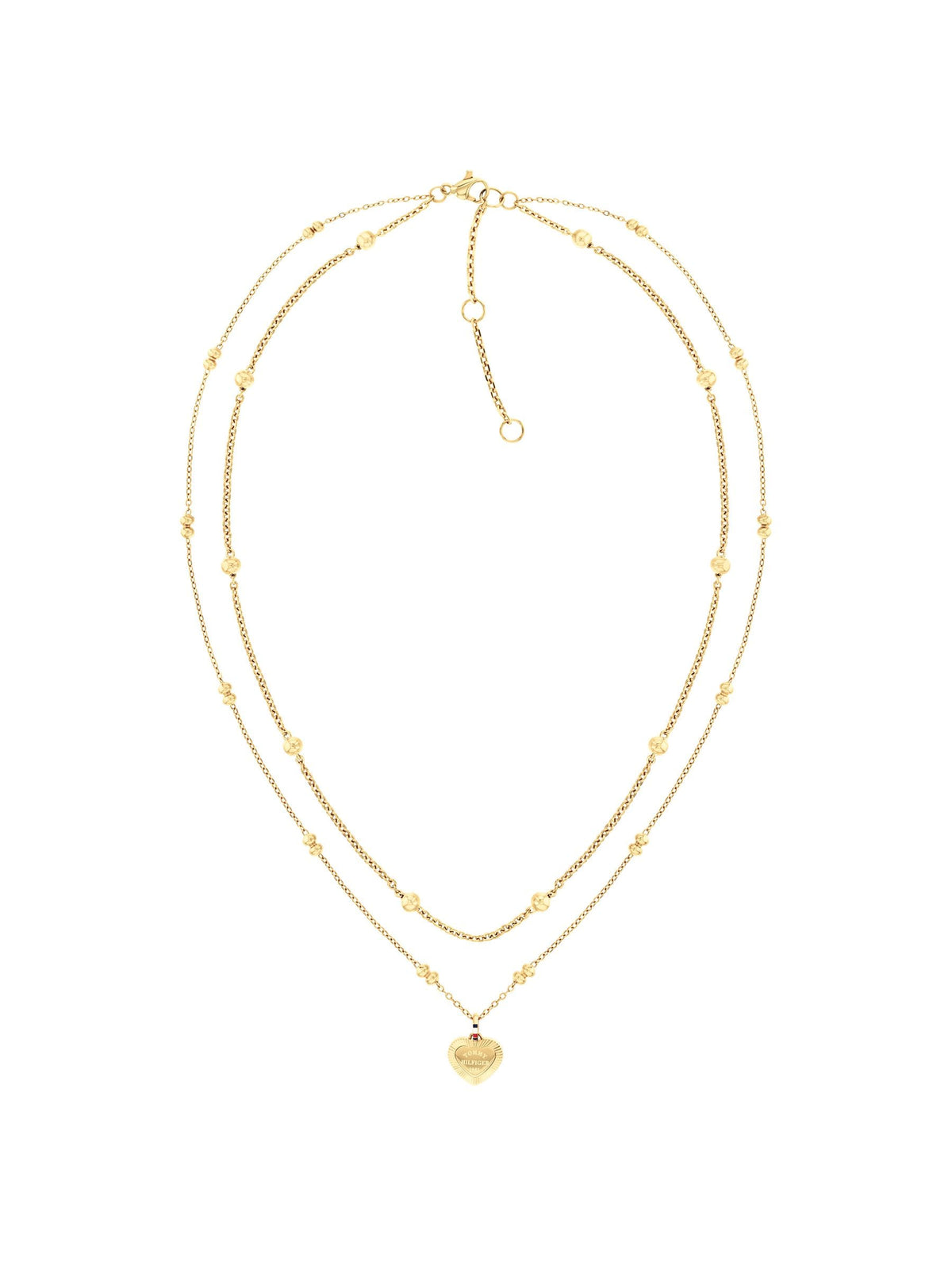 Tommy Hilfiger gold plated layered chain necklace, imported from the UK