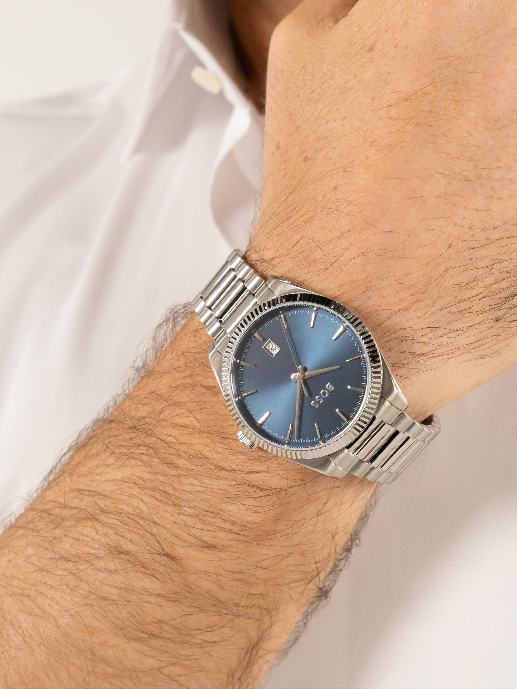 BOSS Silver Tone Cheswick stainless steel watch 40mm (British brand)