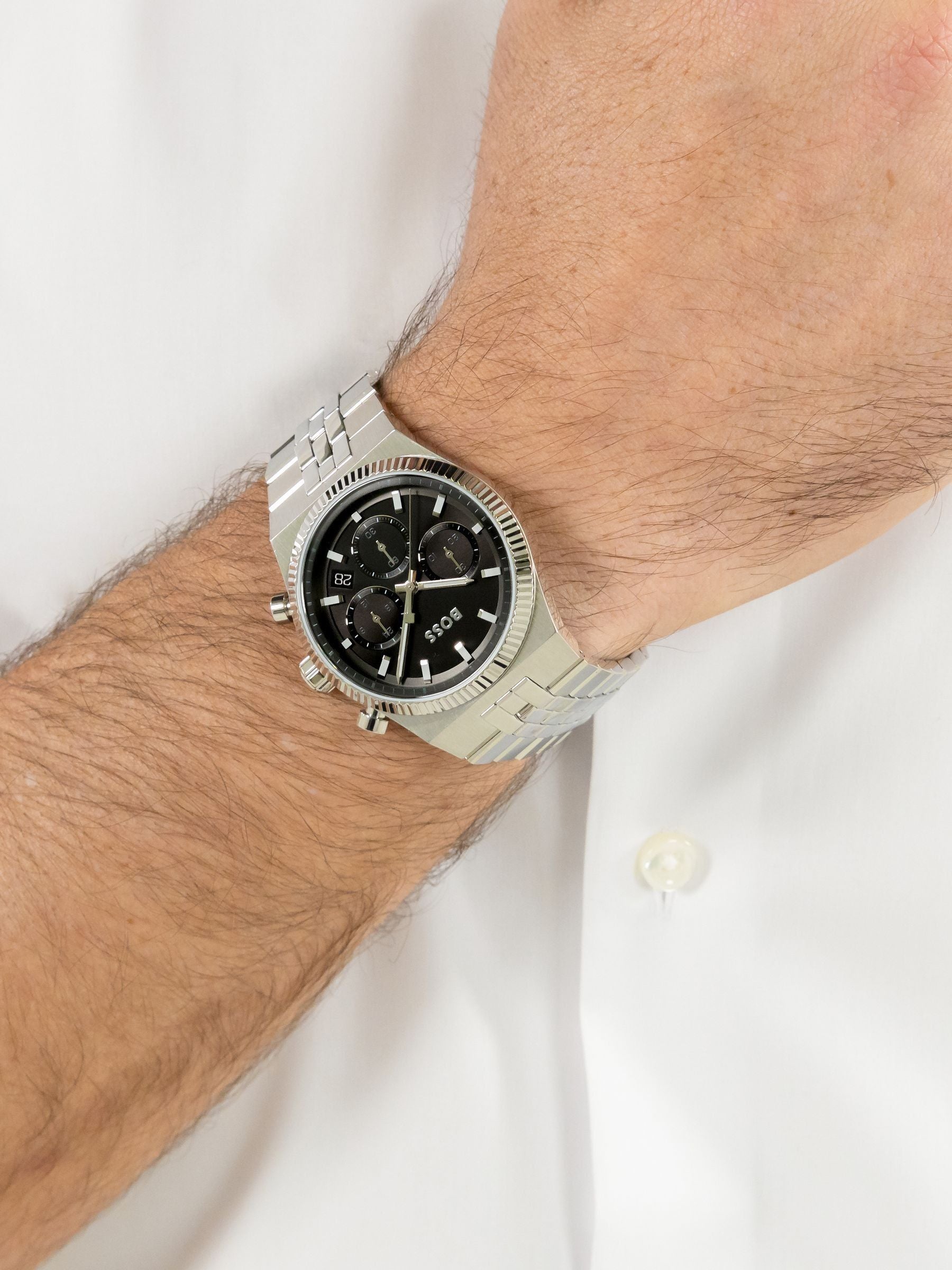 BOSS Candor Prime Chrono stainless steel watch - British product