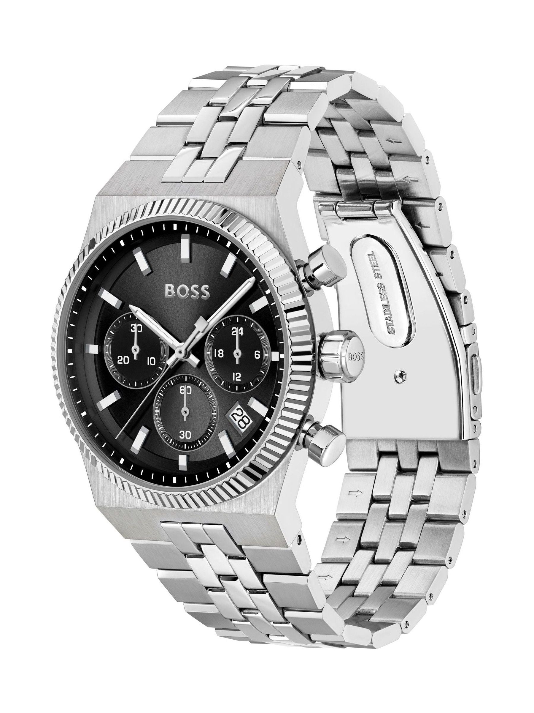 BOSS Candor Prime Chrono stainless steel watch - British product