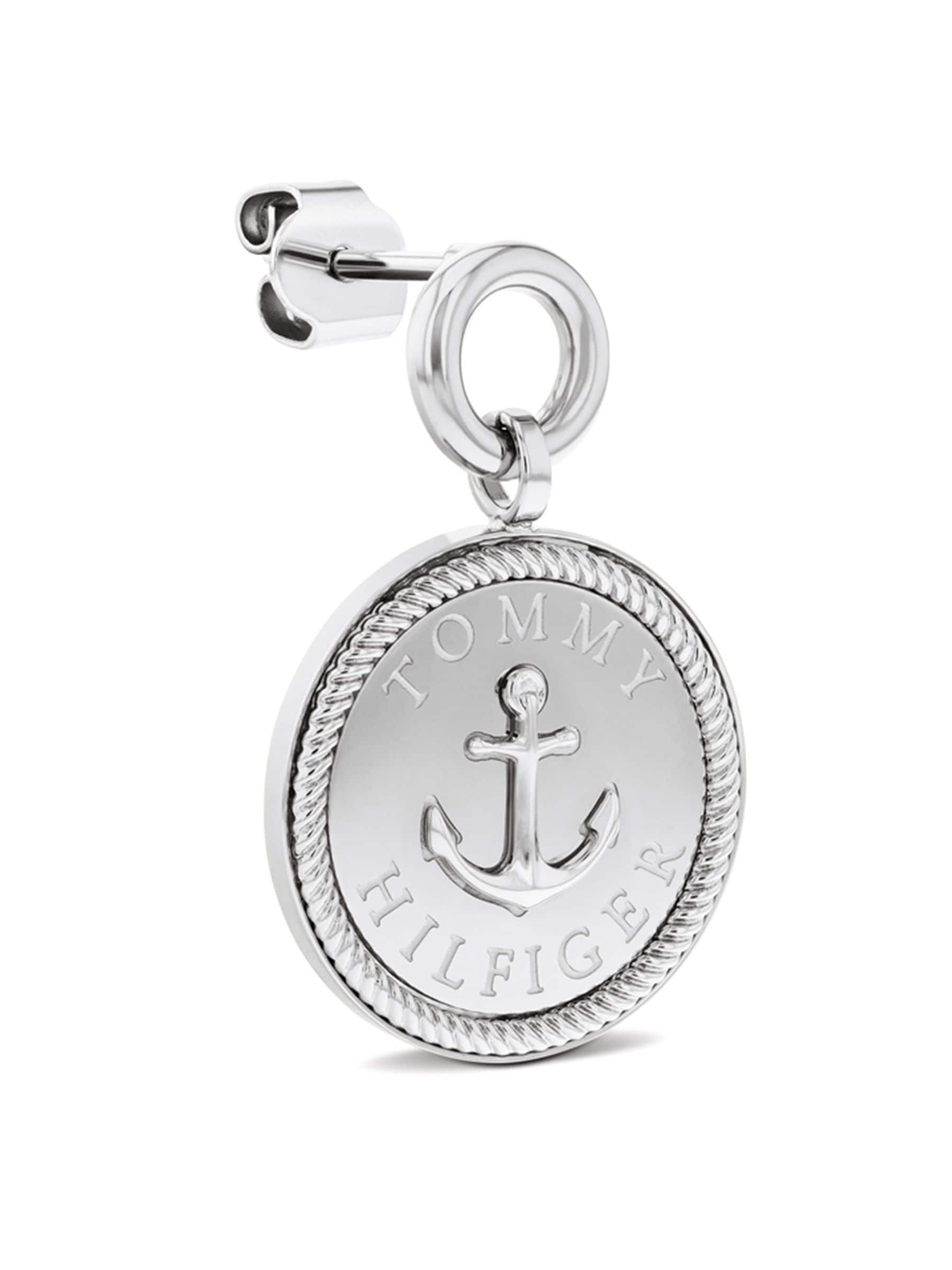 Tommy Hilfiger silver tone nautical charm earrings, imported from the UK