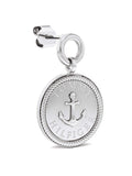 Tommy Hilfiger silver tone nautical charm earrings, imported from the UK