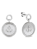 Tommy Hilfiger silver tone nautical charm earrings, imported from the UK