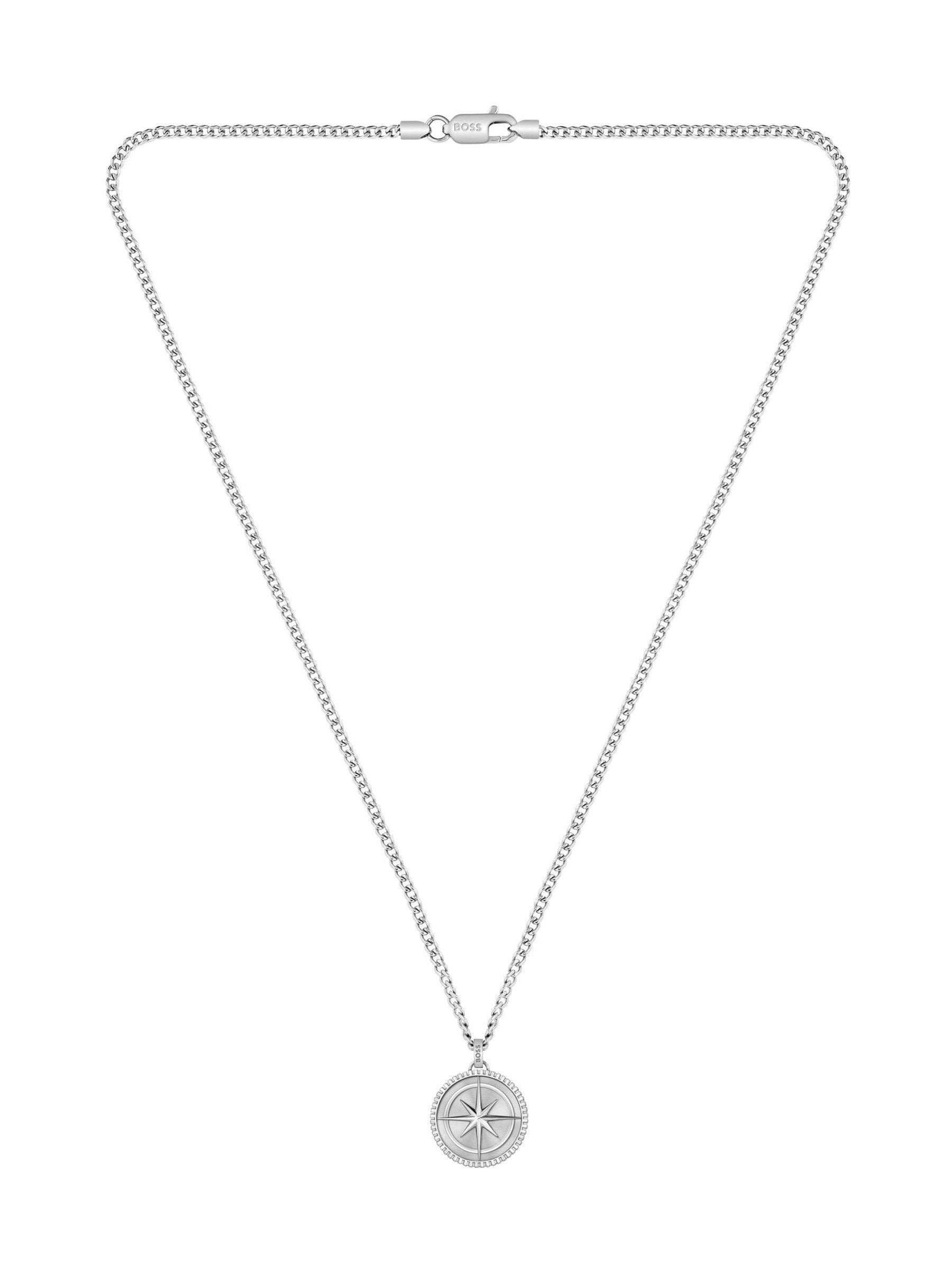 BOSS silver tone stainless steel necklace 558mm, imported from the UK