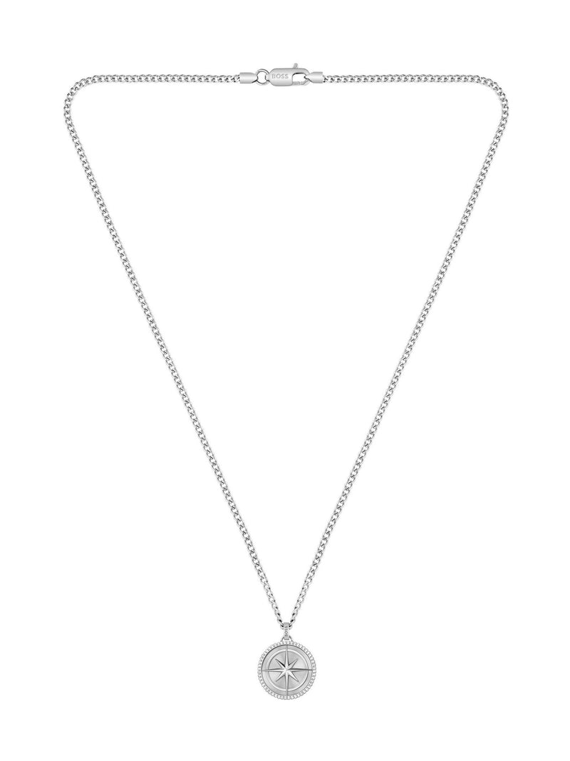 BOSS silver tone stainless steel necklace 558mm, imported from the UK