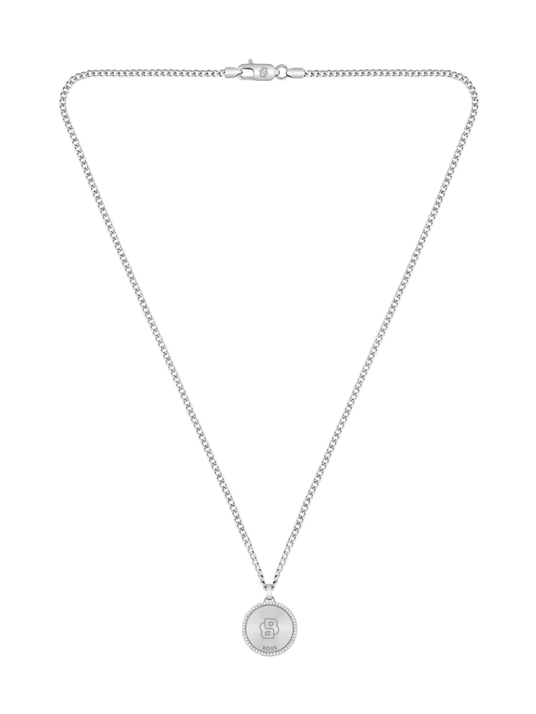 BOSS silver tone stainless steel necklace 558mm, imported from the UK