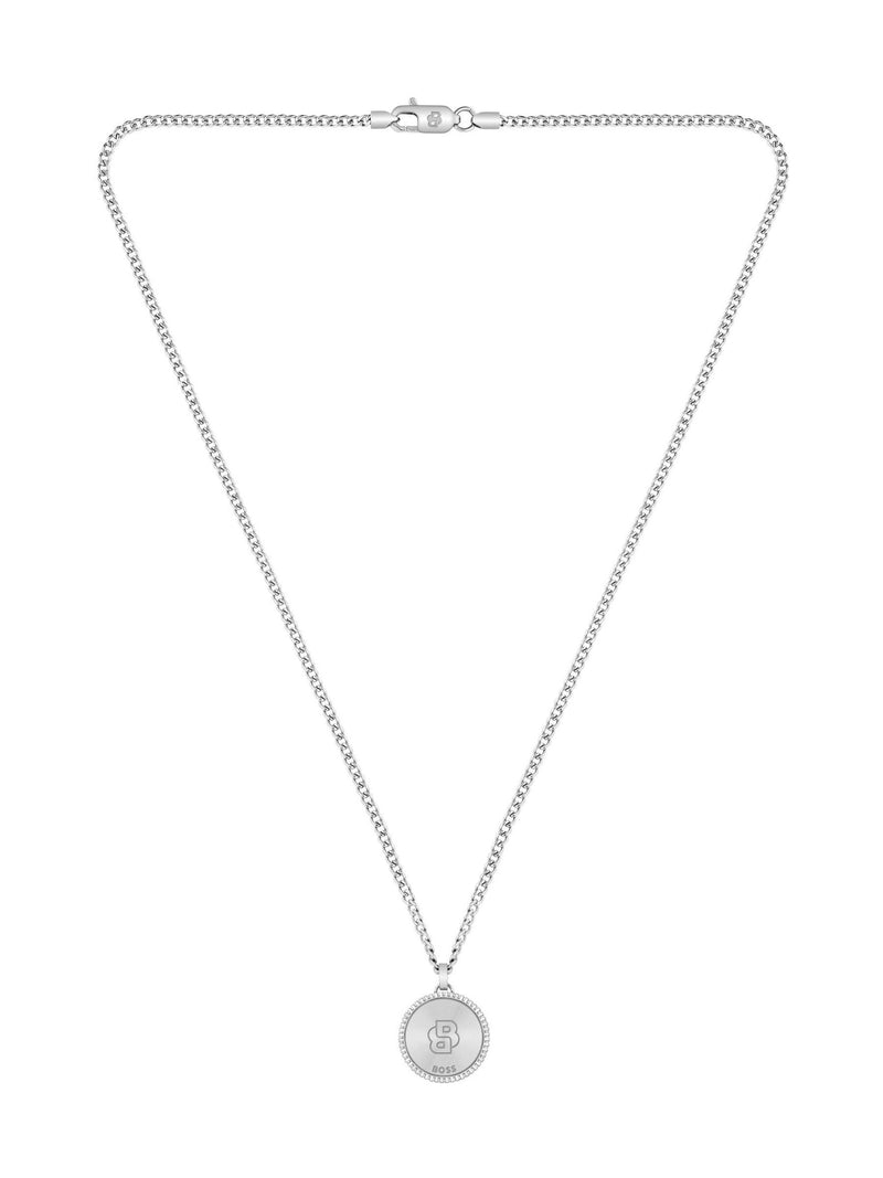 BOSS silver tone stainless steel necklace 558mm, imported from the UK