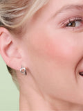 Olivia Burton silver tone heart hoop earrings 13mm - British product