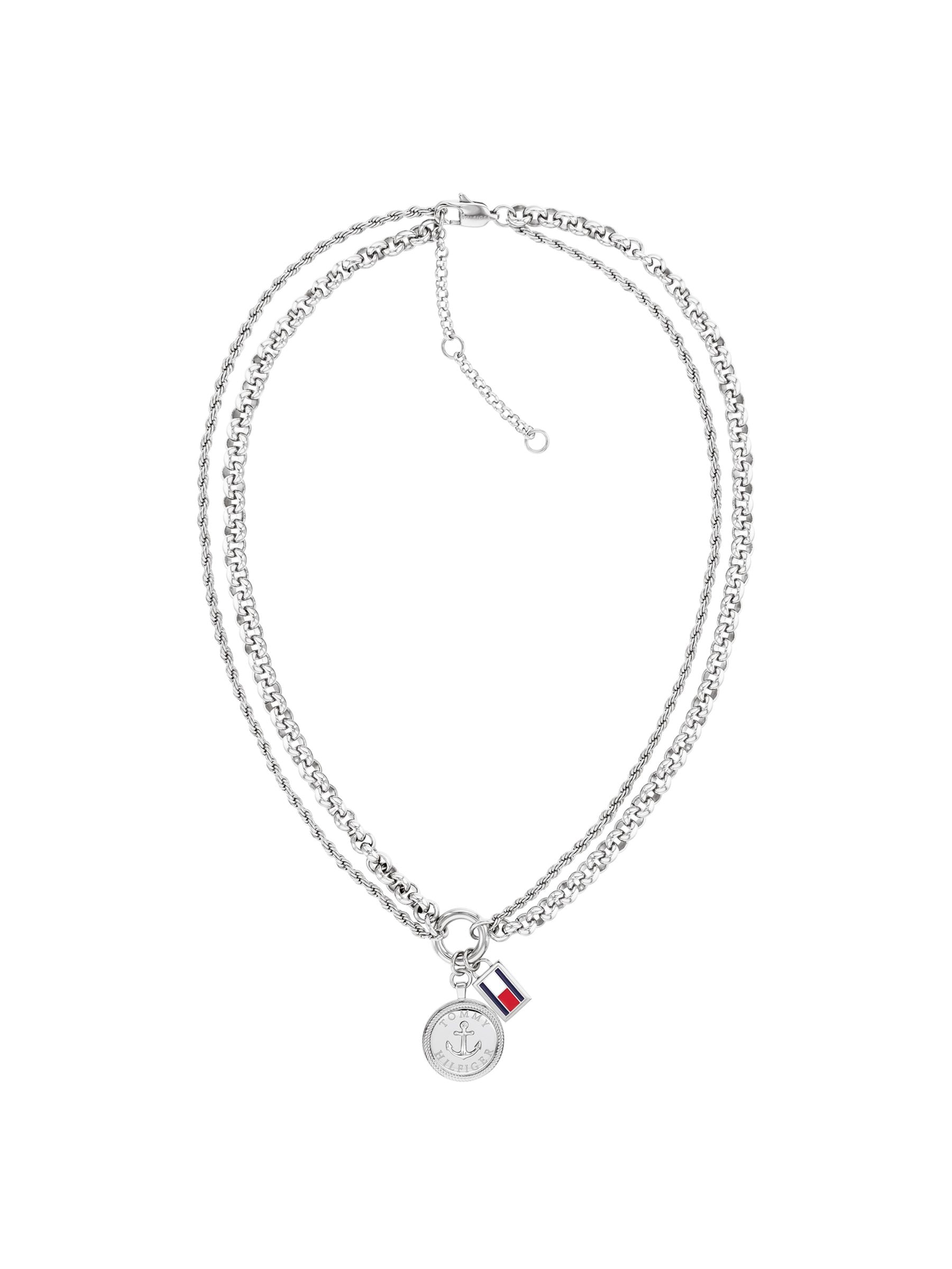 Tommy Hilfiger nautical charm necklace stainless steel, imported from the UK
