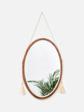 Oliver Bonas oval tassel wall mirror, UK version