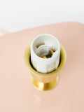 Oliver Bonas pink Savina ceramic raffia desk lamp - British product