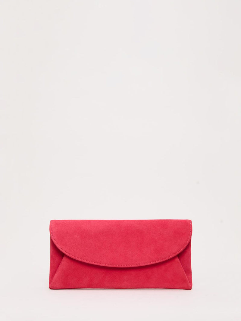 Phase Eight pink suede clutch bag - British product