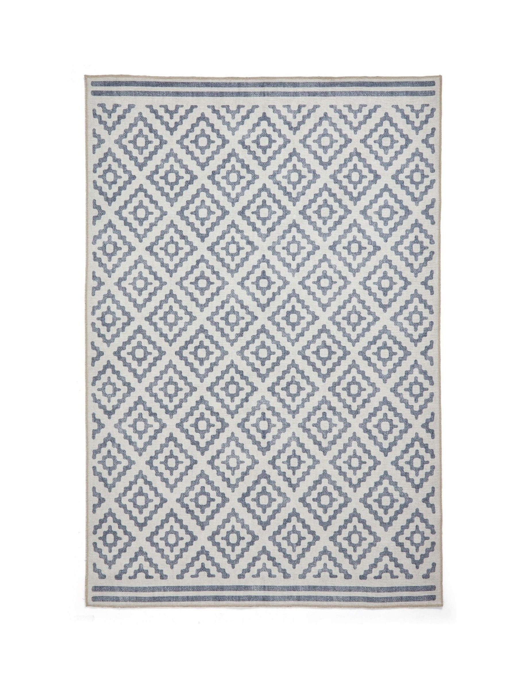 Think Rugs Blue Coral geometric rug - British product