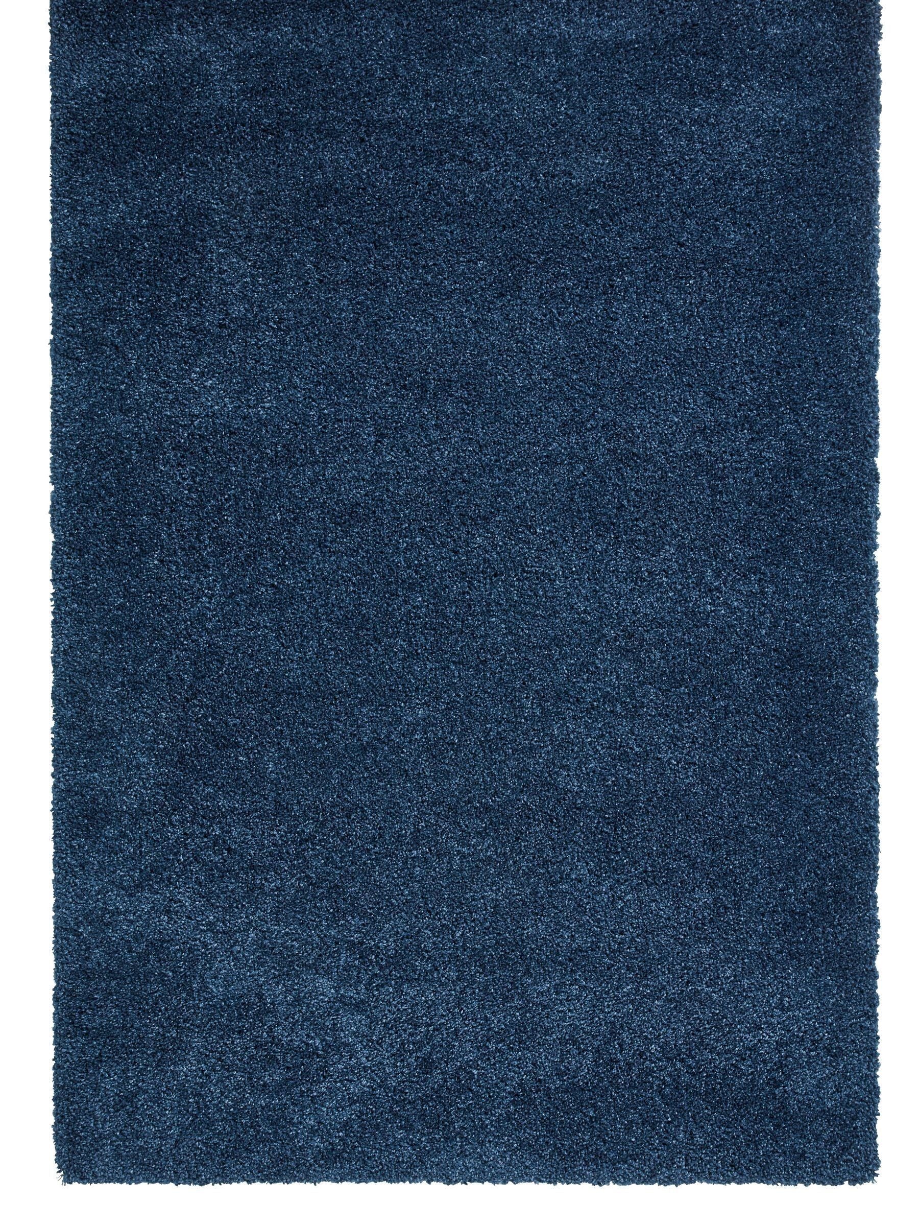 Think Rugs dark blue shaggy rug Sierra 9000 (British brand)