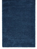 Think Rugs dark blue shaggy rug Sierra 9000 (British brand)