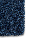 Think Rugs dark blue shaggy rug Sierra 9000 (British brand)