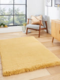 Think Rugs Super Teddy mustard shaggy rug, imported from the UK