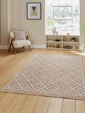 Think Rugs Yellow Coral Modern Geometric Rug