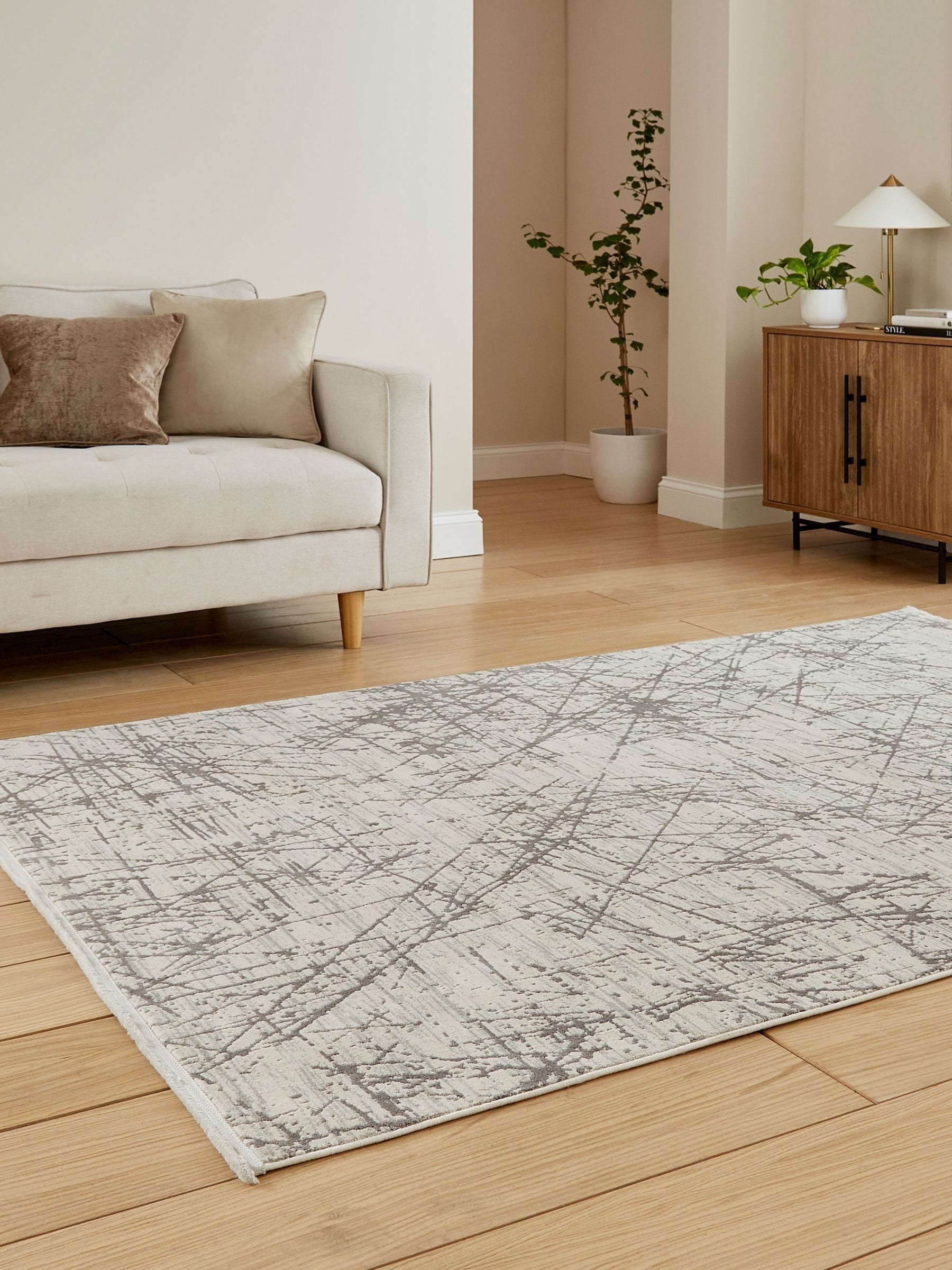 Think Rugs Grey Mirage MR80 modern abstract rug, UK version