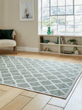 Think Rugs green coral polyester modern rug - British product