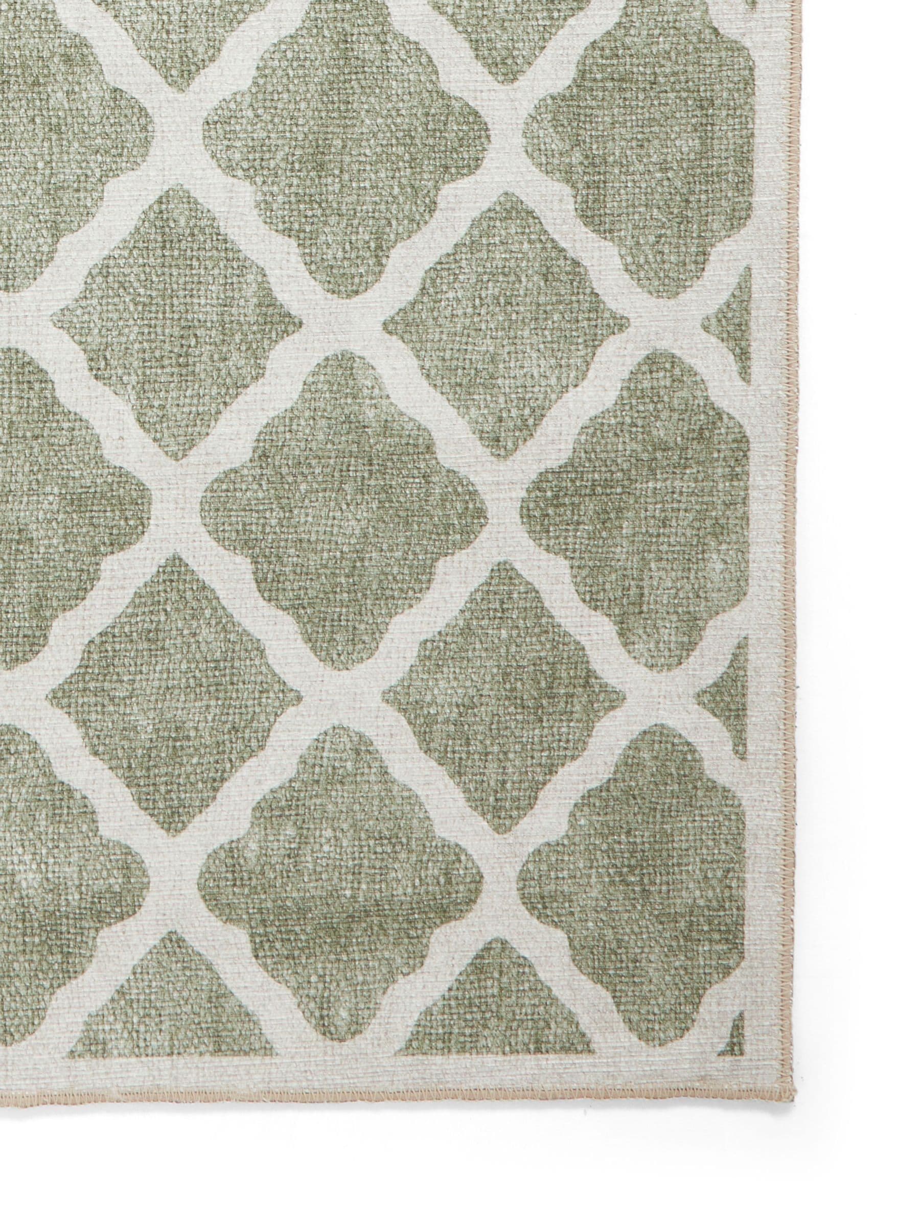 Think Rugs green coral polyester modern rug - British product