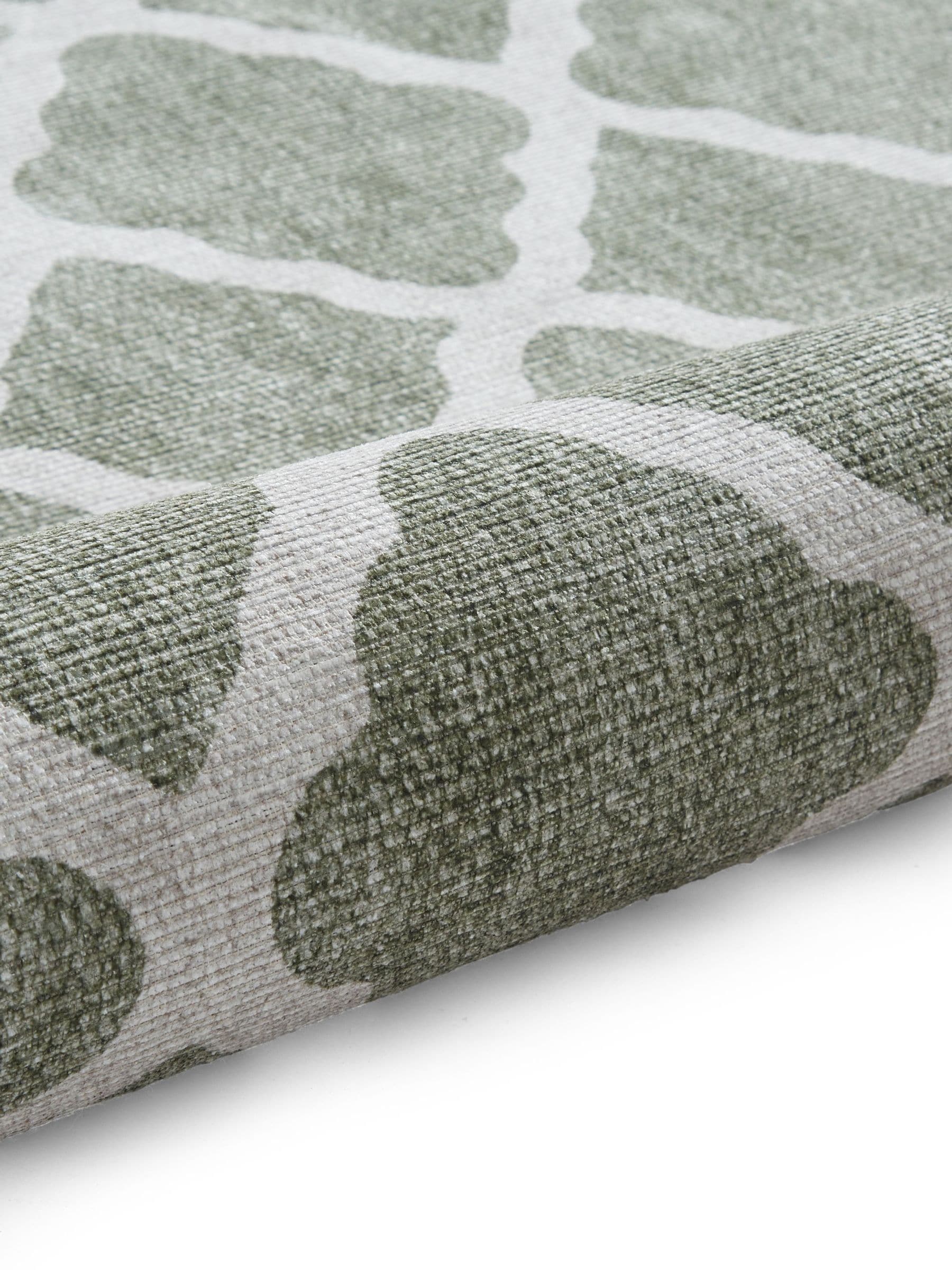 Think Rugs green coral polyester modern rug - British product
