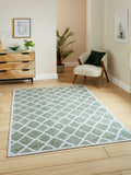 Think Rugs green coral polyester modern rug - British product