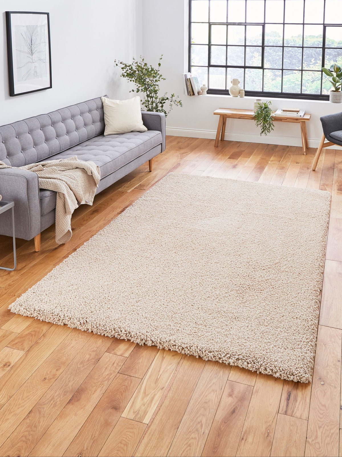 Think Rugs Camel Sierra 9000 shaggy rug (British brand)