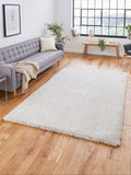 Think Rugs Cream Sierra Plain Shaggy Rug