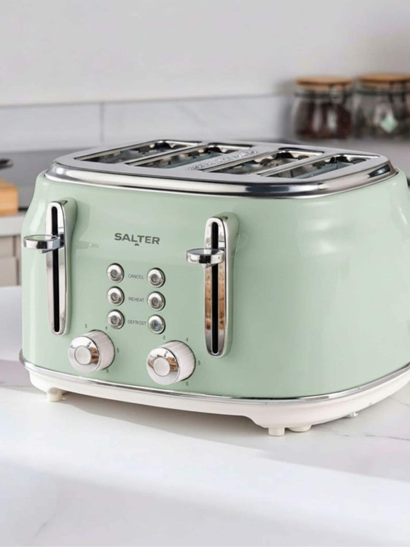 Salter Green Retro 4-Slice Toaster