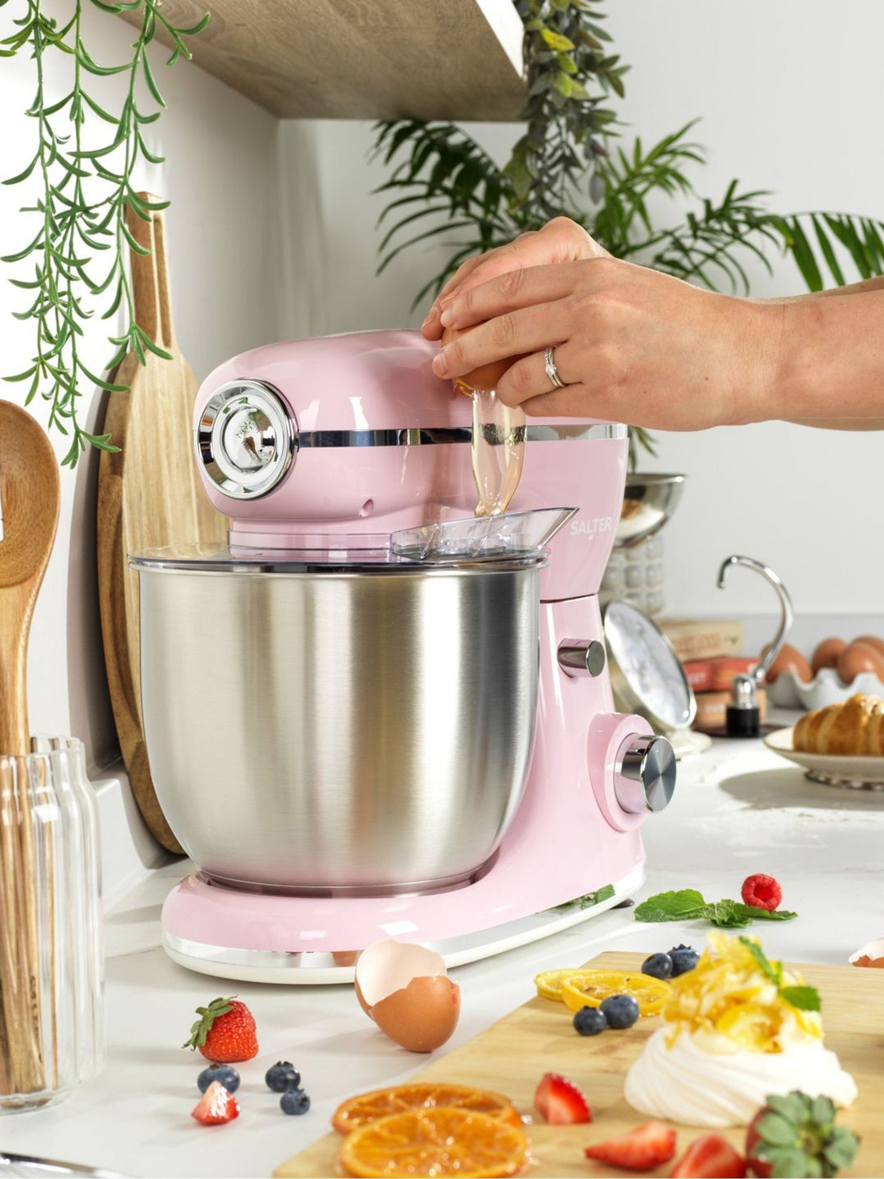 Salter stand mixer pink retro 5-litre - British product