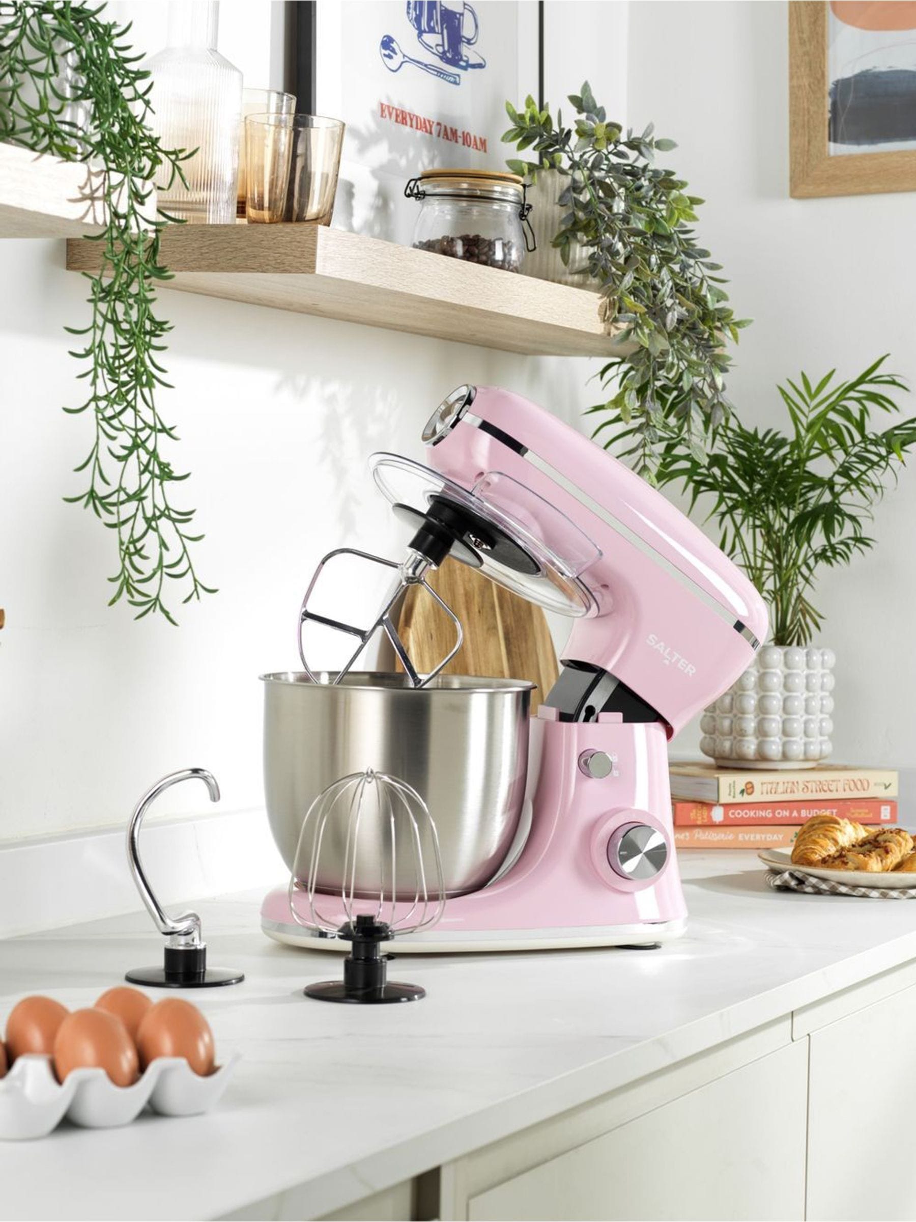 Salter stand mixer pink retro 5-litre - British product