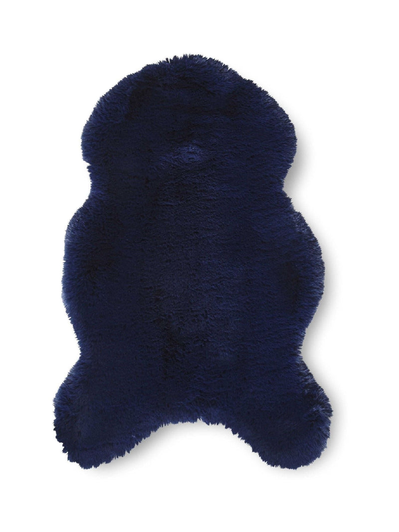 Think Rugs Navy Super Teddy shaggy rug 60x90cm (British brand)