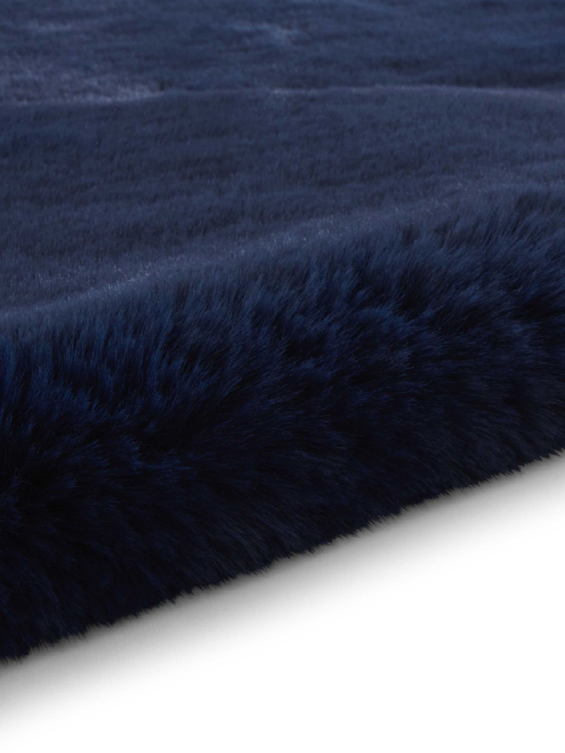 Think Rugs Navy Super Teddy shaggy rug 60x90cm (British brand)