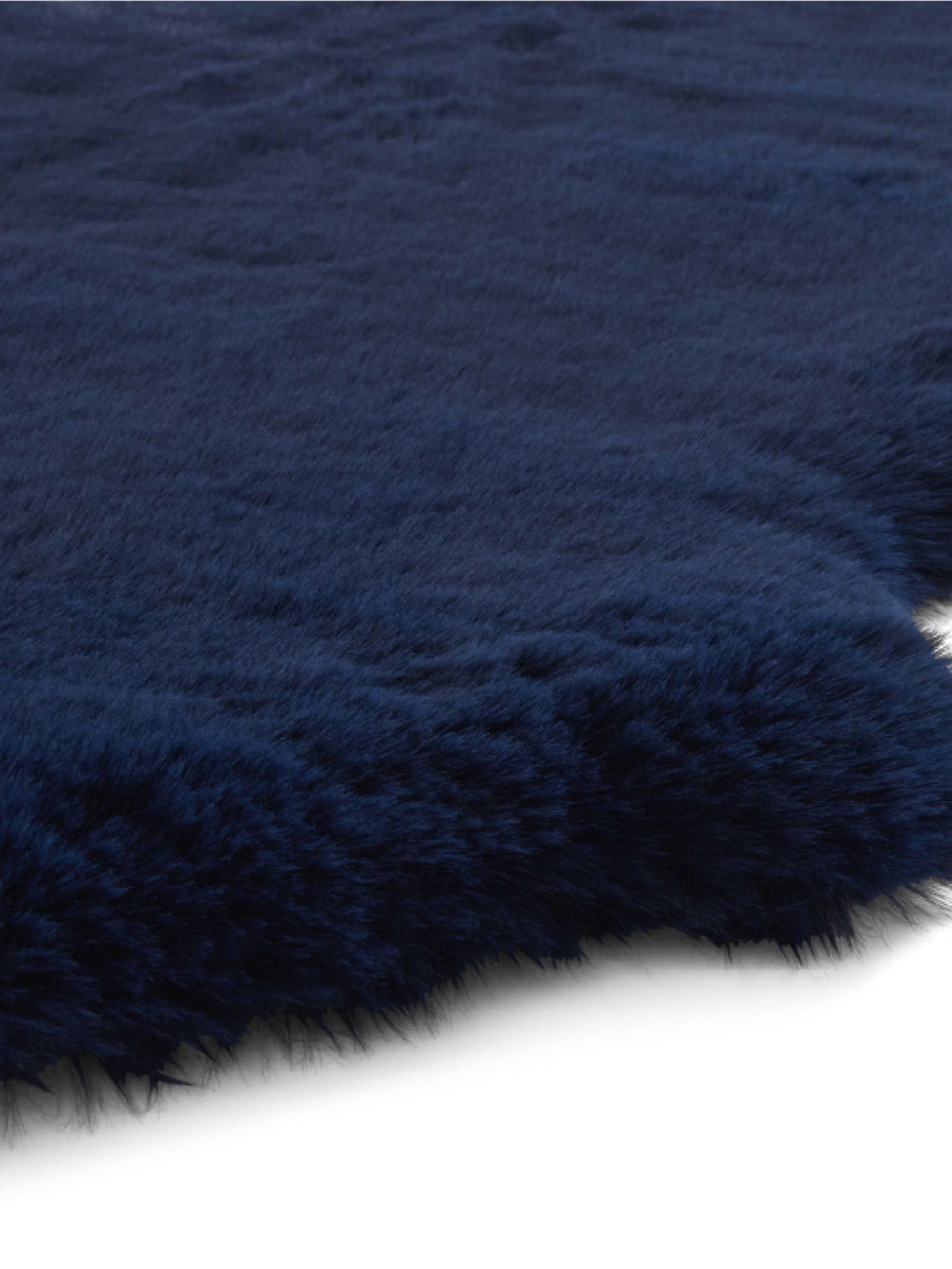 Think Rugs Navy Super Teddy shaggy rug 60x90cm (British brand)