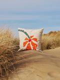 The Conran Shop cream orange flower cushion 50x50cm, imported from the UK