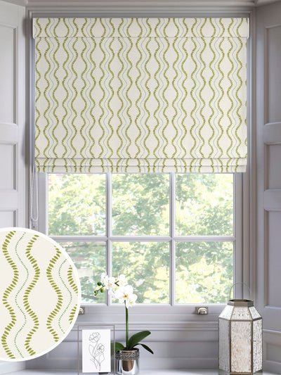 Next Anton Olive Green Made to Measure Roman Blinds- Buy online at McGrocer