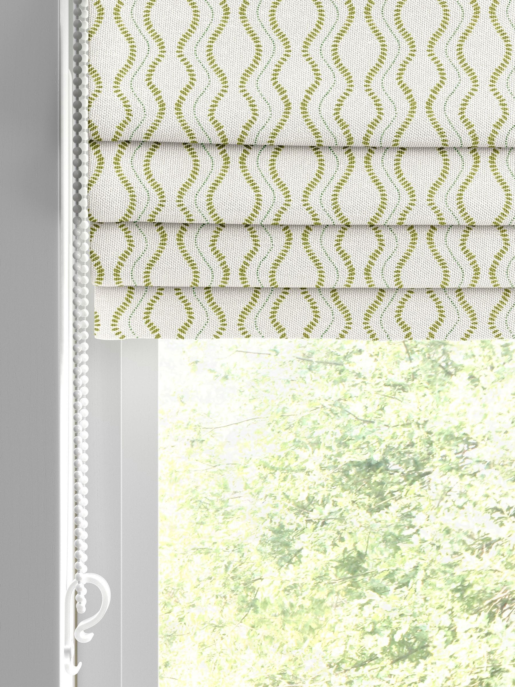 Anton made to measure olive green roman blinds (British brand)